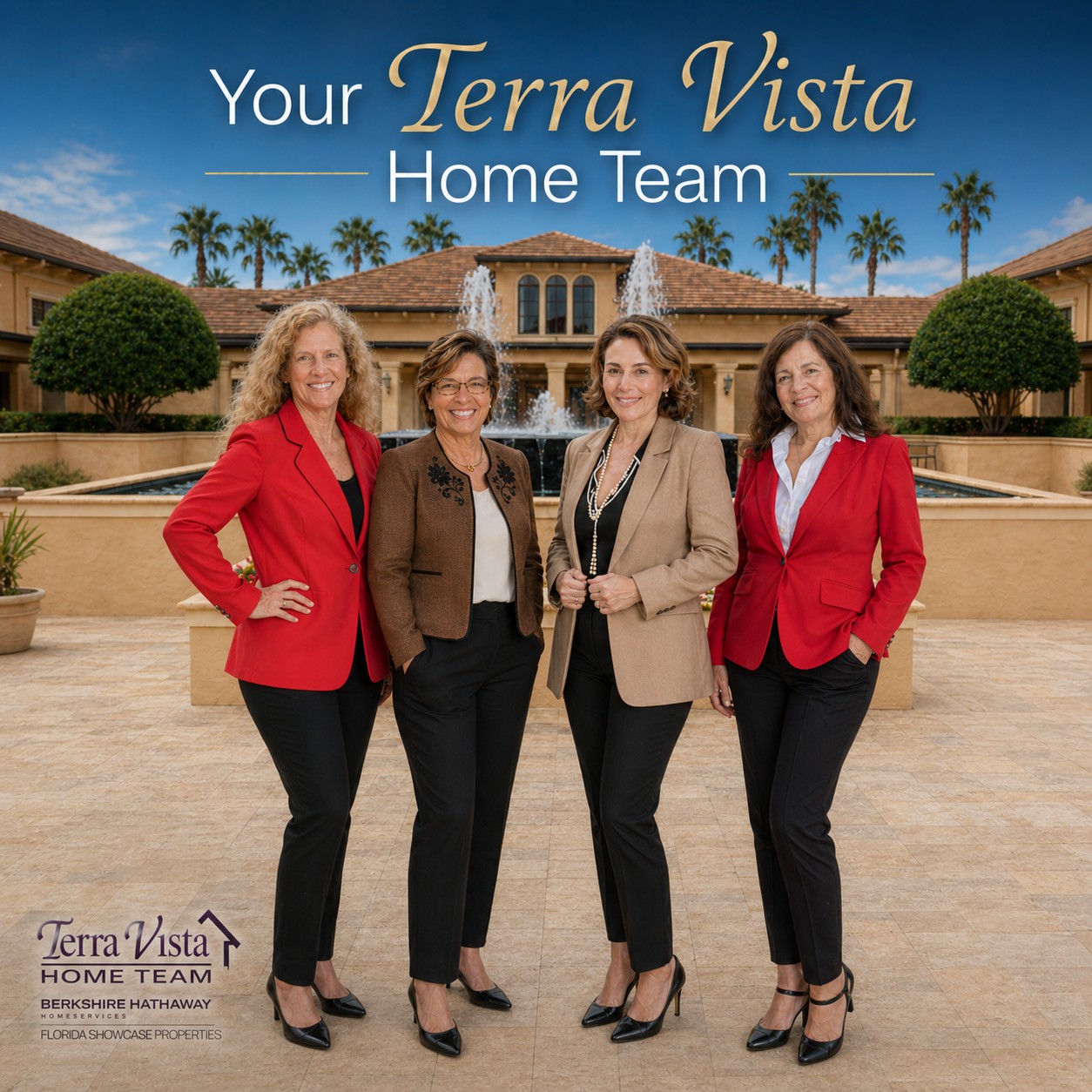 The Terra Vista Home Team — Kirt Elling, Lori Flagg, Naya Henry Austin, and Luci Suarez